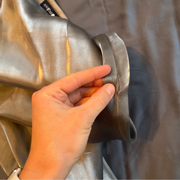 Ann Taylor Silver Metallic Maxi skirt size 4 - Picture 10 of 10